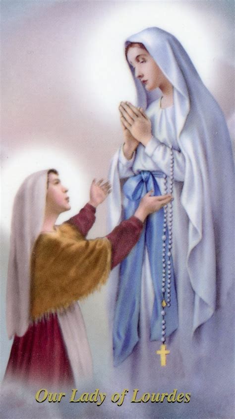 Prayer To Our Lady Of Lourdes Laminated Holy Cards Quantity 25 Pray Catholic Pictures