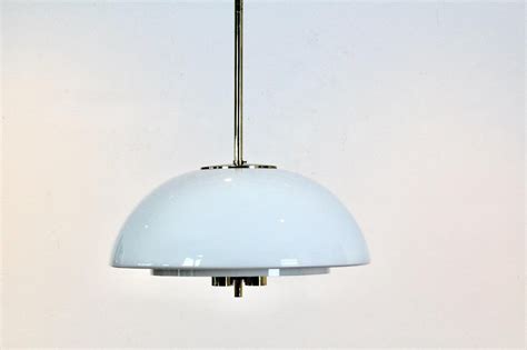 Mushroom Pendant Light In Opal Glass And Brass From Glash Tte Limburg