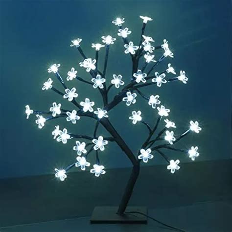 Bonsai Arbol Luz Artificial Arbol Led Flor De Cerezo Luz R Cuotas Sin