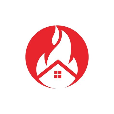 Plantilla De Dise O De Logotipo De Vector De Incendio De Casa Vector