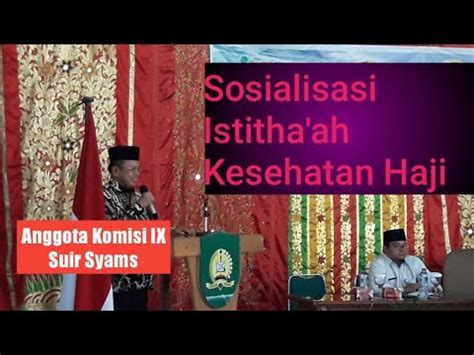 Komisi IX DPR RI Di Dinas Kesehatan Kota Padang Panjang Sosialisasikan