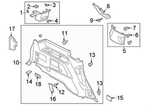 Ford Expedition Body D Pillar Trim Panel Rear Upper Driver Side