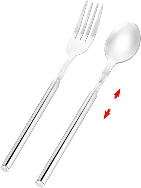 Extendable Fork Spoon Telescopic Fork And Spoon Set