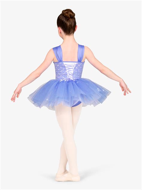 Girls Lace Front Ballet Tutu Performance Dress | Elisse EL717C ...