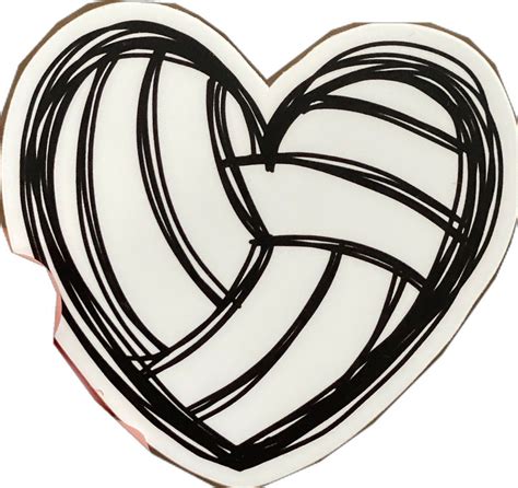 Volleyball Heart Vinyl Sticker Waterproof And Scratchproof Etsy