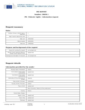 Fillable Online Ec Europa Question Sets Forms And Lists Used In Imi