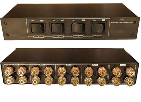 4 Zone Speaker Pair High Power Selector Switch Switcher