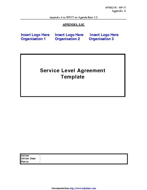 Service Level Agreement Template 2 Pdfsimpli