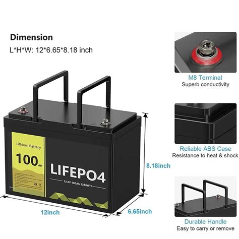 LFP Lithium Ion Lead Acid Replacement Batteries 12 Volt 400 12V