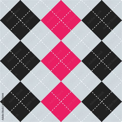 Argyle Vector Pattern Argyle Pattern Black And Pink Color Argyle