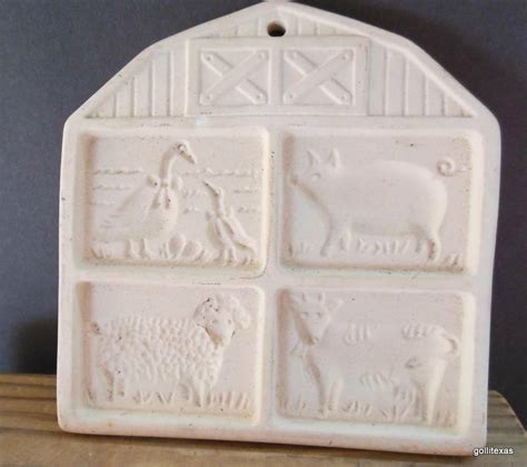 Ceramic Cookie Butter Mold Farmyard Friends Pampered Chef X