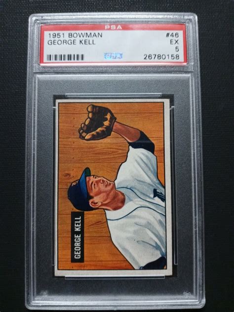 Bowman George Kell Detroit Tigers Hof Psa Ex Ebay