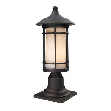 Filament Design 1 Light Oil Rubbed Bronze Outdoor Pier Mount Light With