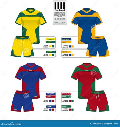 Soccer Jersey Or Football Kit And Short Pant Template For Sportswear