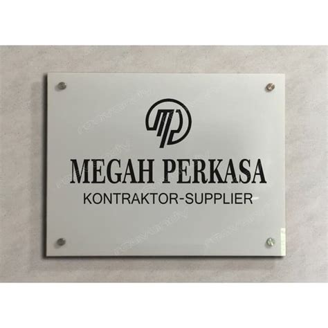 Jual Akrilik Papan Nama Kantor Nama Perusahaan Signage Acrylic 5mm Di