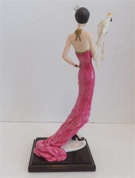 1987 G Armani Florence Figurine 393c Lady With Cockatoo Parrot Art Deco Flapper 1721478537