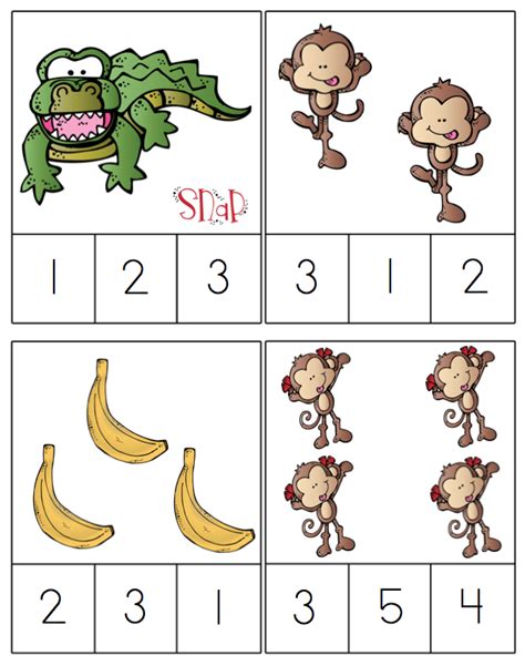 "Five Little Monkeys Swinging in a Tree" Printable ~ Preschool Printables