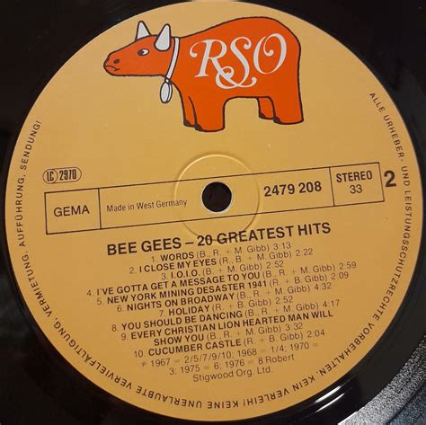 LP Bee Gees 20 Greatest Hits 1978 Aukro