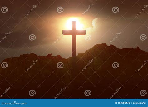 Christian Cross On The Top Of The Hills Stock Image Image Of Peace