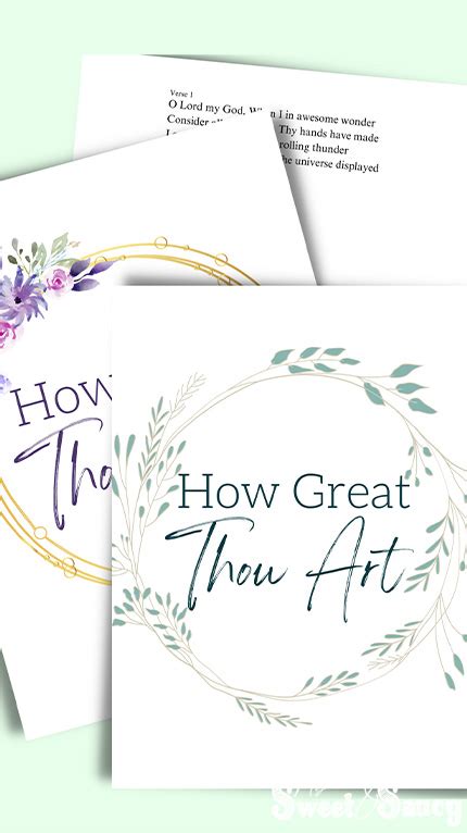 Free How Great Thou Art Hymn Printable My Sweet And Saucy