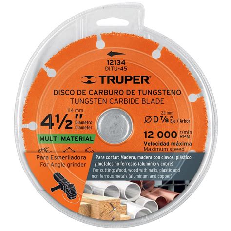 Disco Multimaterial De Carburo De Tungsteno Truper