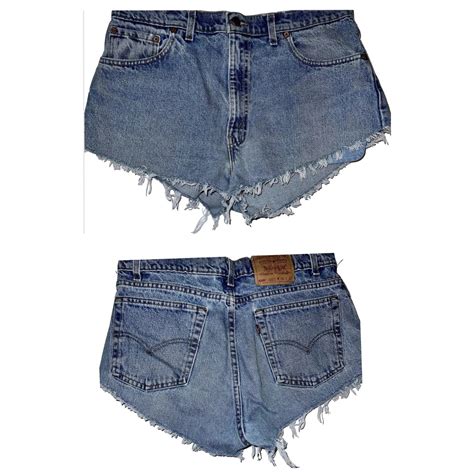 Levis Vintage Cut Off Denim Short Shorts Size W Gem