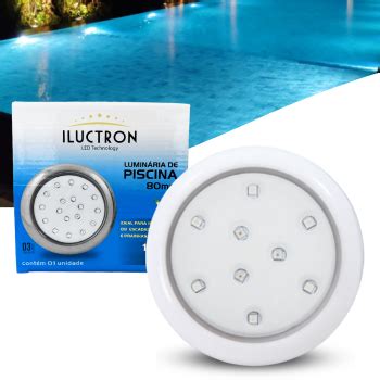 Luminária LED de Piscina 9W corpo branco 12V 80mm encaixe de 3 4 Branco