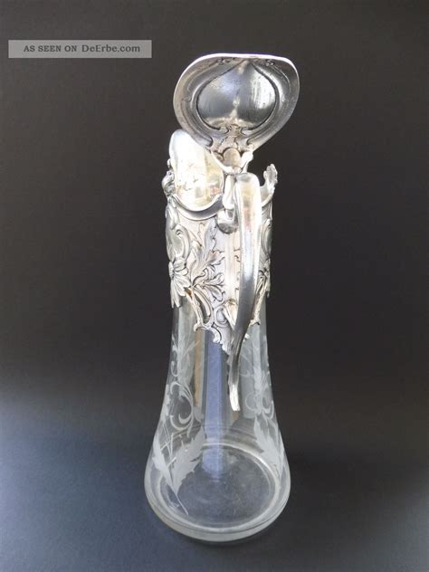 Große Wmf Jugendstil Karaffe Decanter Floral Art Nouveau Flower