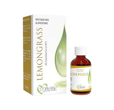 Lemongrass Olio Essenziale Puro 10 Ml Integratore Alimentare