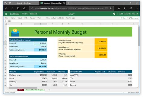 Budget Expense Template Database