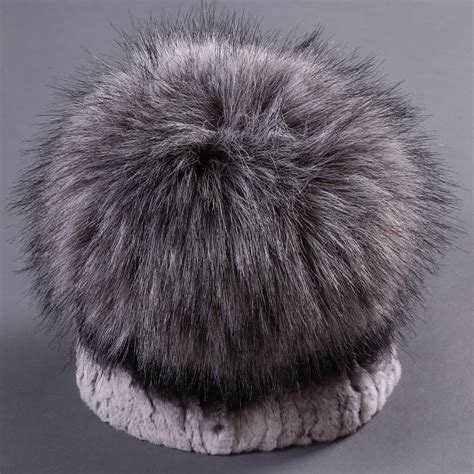 Buy Women Winter Warm Fur Hat Natural Rex Rabbit Fox Fur Hat Female Fur