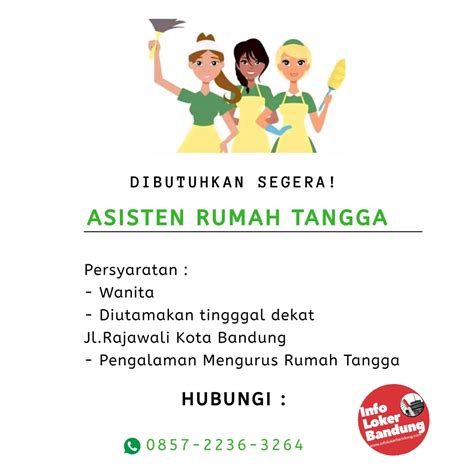 Lowongan Kerja Asisten Rumah Tangga Bandung Januari Info Loker