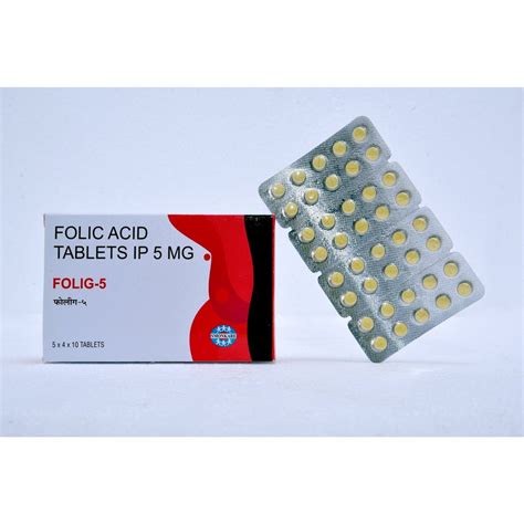 FOLIG 5 5 Mg Folic Acid Tablets IP At Best Price In Ahmedabad ID