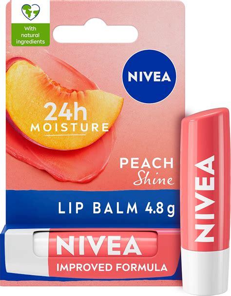 Nivea Peach Shine Lip Balm G Flavoured Lip Balm With Shea Butter