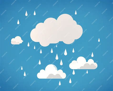 Premium AI Image | vector clouds and angles rainfall flat background