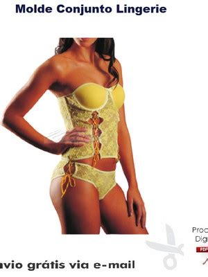 Molde Modelagem Conjunto Lingerie Ref 70 Elo7