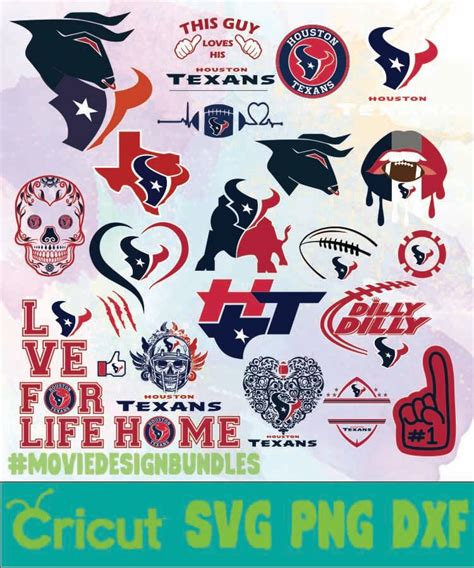 Houston Texans Logo Texas State Map Nfl Svg Cut File For Cricut Digital