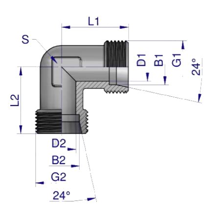 Codo Adaptador Hidr Ulico Grados M X Macho Macho De