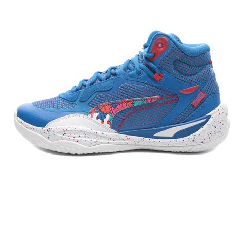 Puma Playmaker Pro Mid Dylan Erkek Mavi Spor Ayakkab Sneakscloud