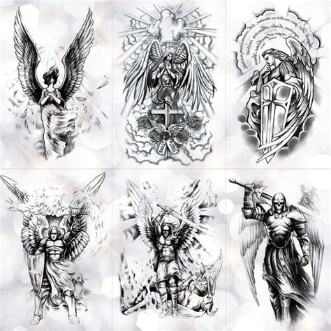 Wing holy angel waterproof temporary tattoo sticker brave knight ...