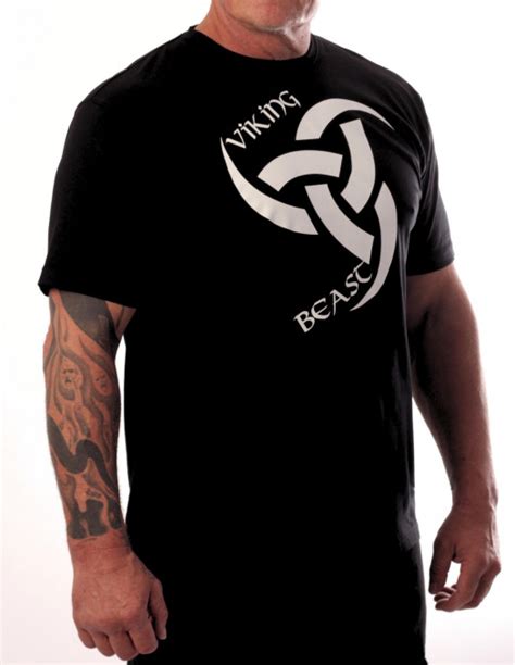 T Shirt Viking Beast Odins Horn Black