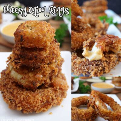 Cheesy Onion Rings Deliciously Seasoned