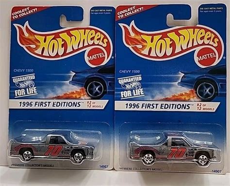 Hot Wheels Lot Of 2 1996 First Editions Chevy 1500 2 Of 12 Models Collector 367 EBay