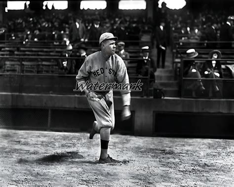 MLB 1918 Babe Ruth Boston Red Sox Warming Up Wrigley Field 8 X 10 Photo