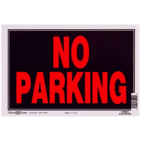 Shop The Hillman Group 8 In X 12 In Parking Sign At Lowes