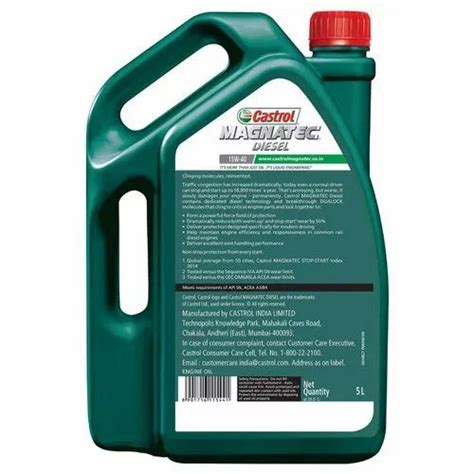 Castrol Magnatec Diesel 15w 40 Synthetic Engine Oil Can Of 5 Litre At