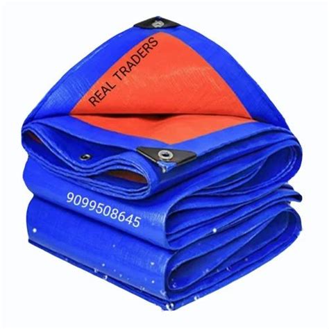 Pvc Coated Woven Blue Hdpe Tarpaulin Thickness Mm Size Ft X