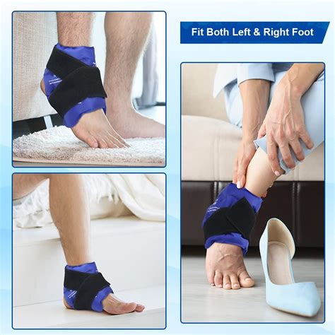 NEWGO Ankle Ice Pack Wrap For Pain Relief Reusable Gel Cold Pack For