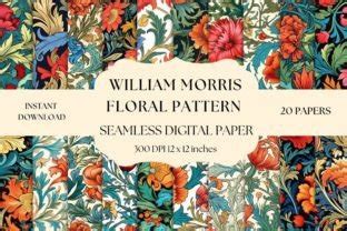 Seamless William Morris Floral Pattern Graphic By Daphnekstudio