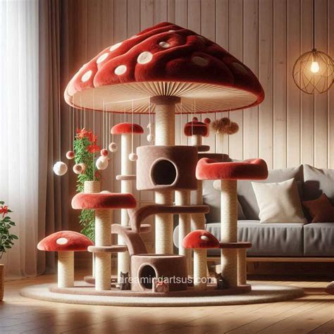 Mushroom Cat Tree: Unique And Fun Mushroom-Shaped Cat Towers For Your Cat